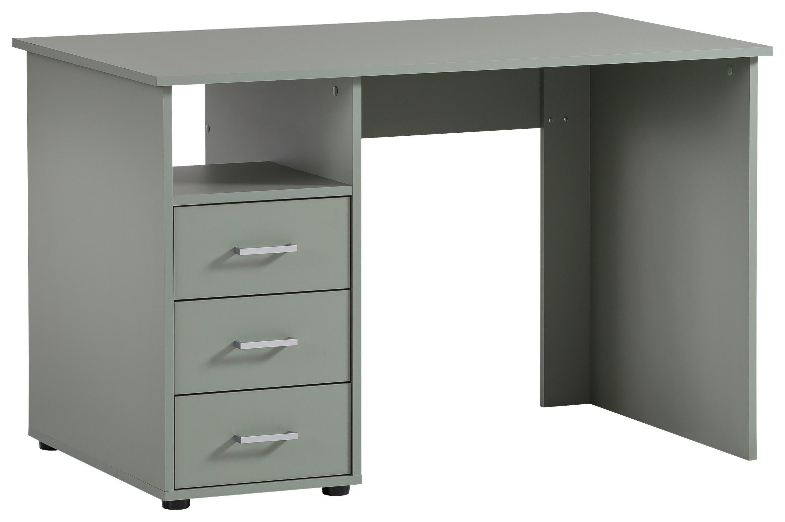 SCHREIBTISCH 70/115,8/74 cm  in Petrol  - Silberfarben/Petrol, MODERN, Holzwerkstoff/Metall (70/115,8/74cm) - MID.YOU