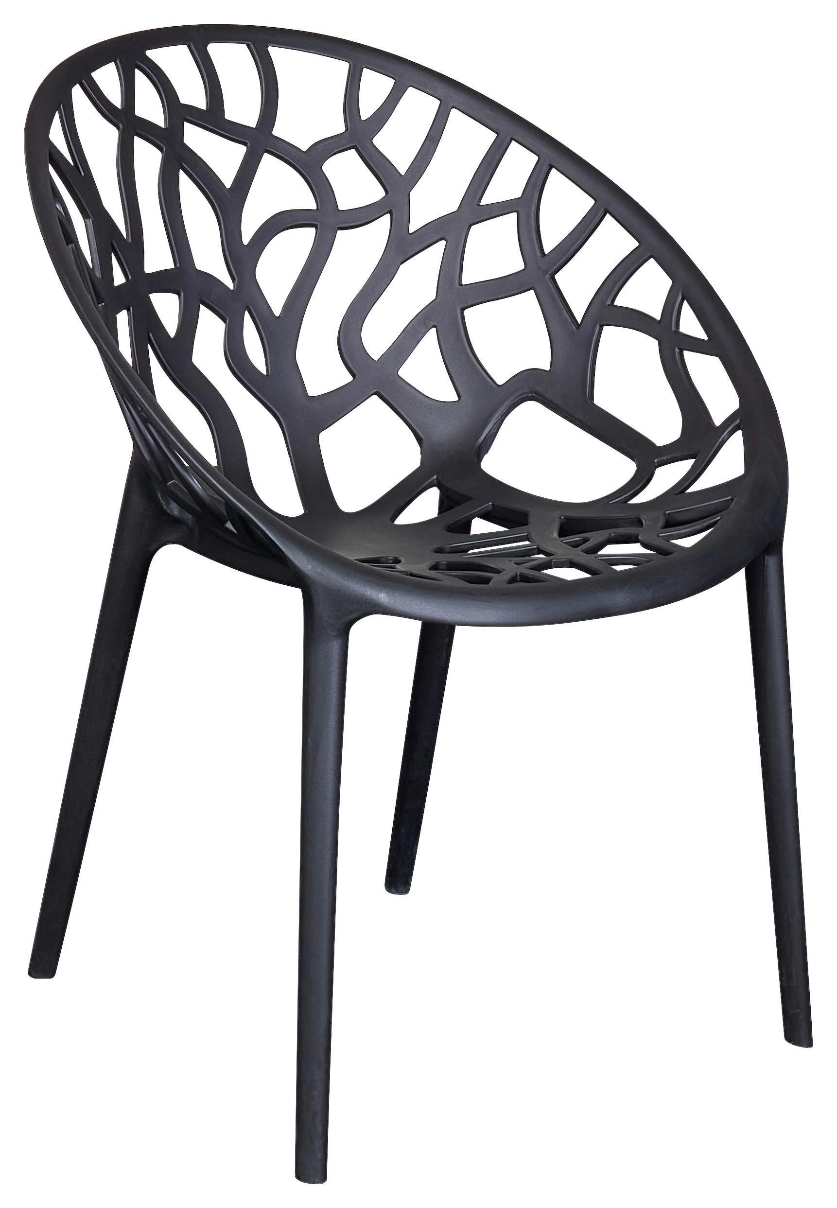 STAPELSTUHL Schwarz  - Schwarz, Design, Kunststoff (60,5/79/58cm) - Ambia Garden