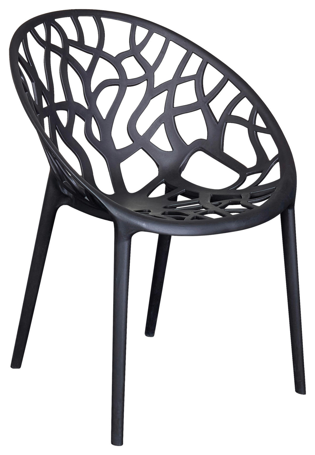 STAPELSTUHL Schwarz  - Schwarz, Design, Kunststoff (60,5/79/58cm) - Ambia Garden