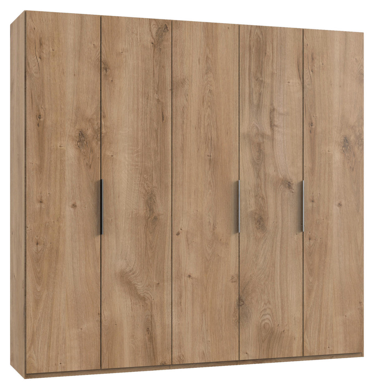 DREHTÜRENSCHRANK 250/236/58 cm 5-türig Eichefarben  - Chromfarben/Eichefarben, MODERN, Holzwerkstoff (250/236/58cm) - MID.YOU