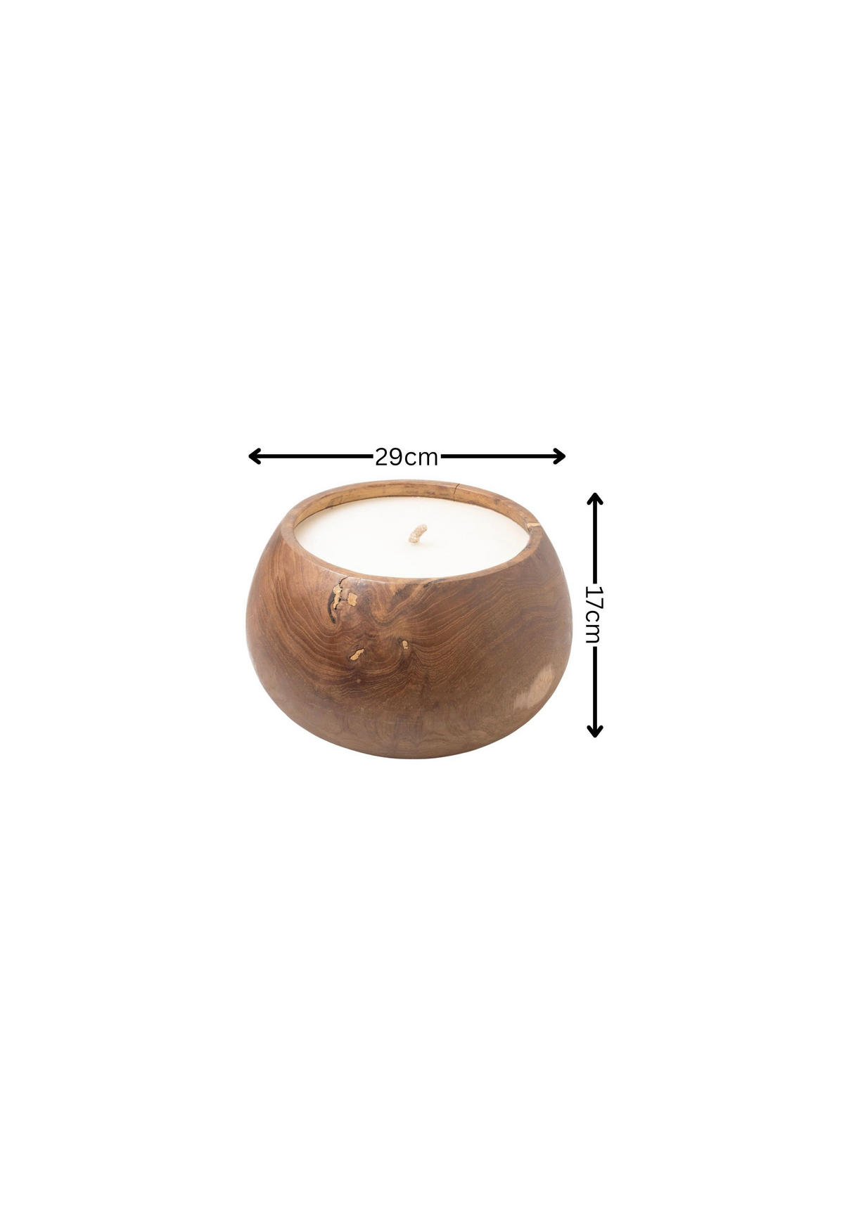 OUTDOORKERZE - Hellbraun, Basics, Naturmaterialien/Holz (29/17cm) - FYNCH-HATTON