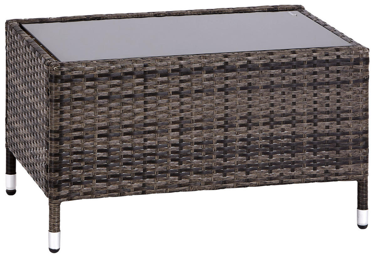 LOUNGE GARNITURA  smeđa, siva   - tamno smeđa/siva, Moderno, staklo/metal - Ambia Garden