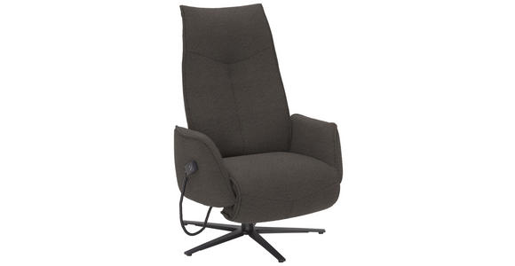 RELAXSESSEL in Textil Dunkelgrau - Dunkelgrau/Anthrazit, Design, Textil/Metall (71/114/84cm) - Johann Jakob