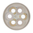 LED-DECKENLEUCHTE Ilok 50/5 cm  - Sandfarben/Chromfarben, Design, Kunststoff/Metall (50/5cm) - Novel