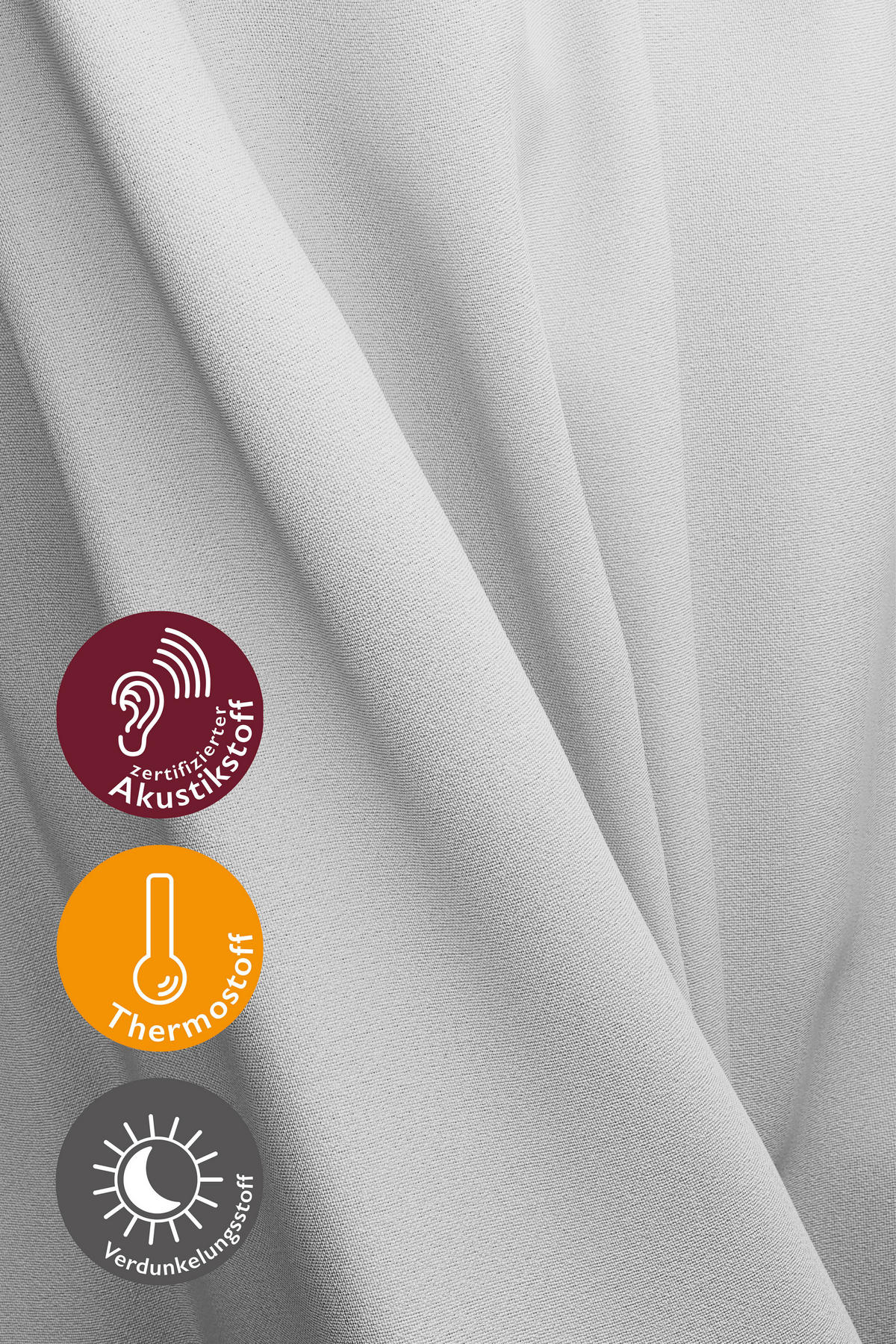 SCHLAUFENVORHANG Verdunkelung  - Creme, Basics, Textil (135/270cm)