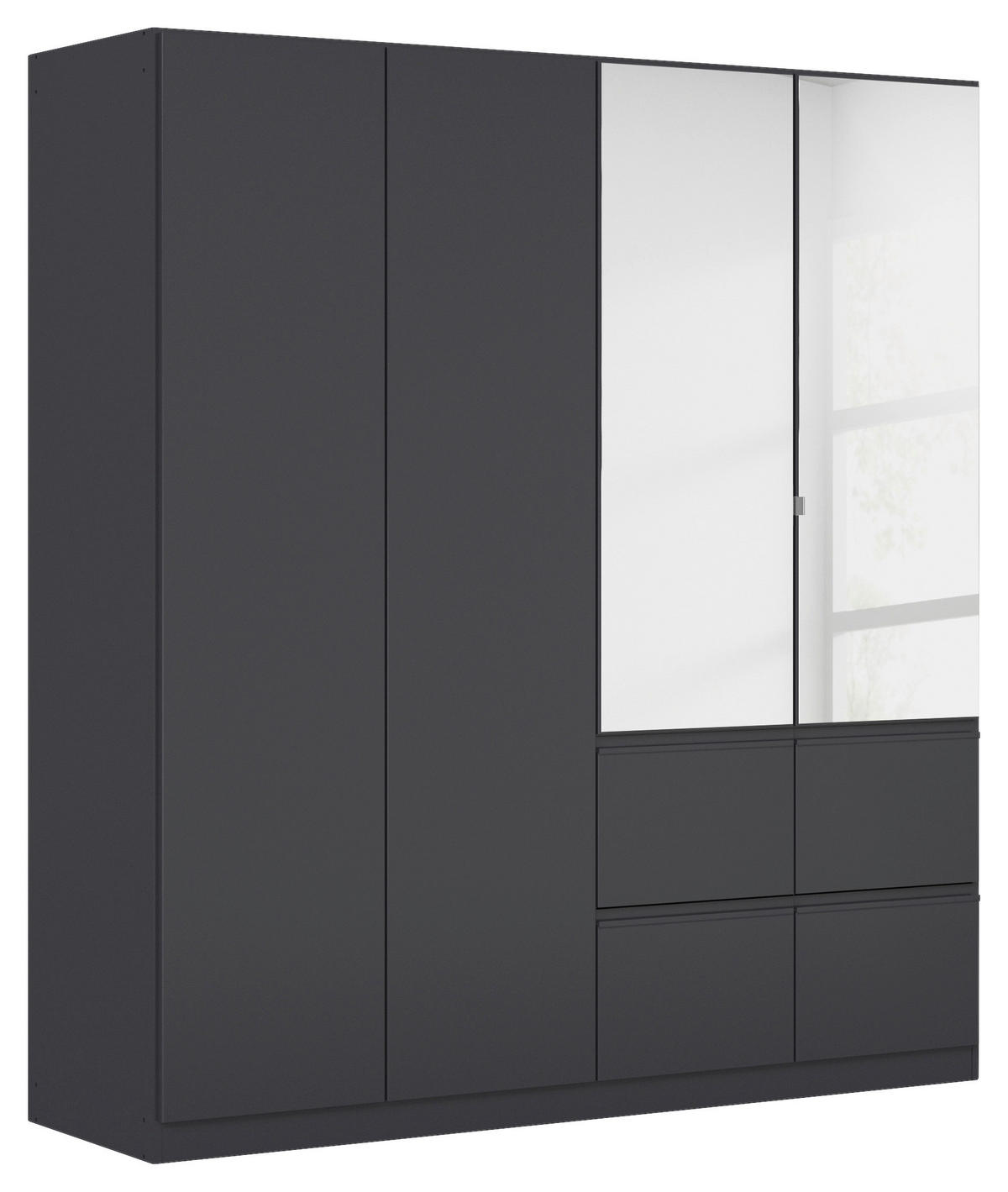 KLEIDERSCHRANK Grau  - Silberfarben/Grau, Trend, Holzwerkstoff/Kunststoff (181/197/54cm) - Xora