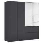 KLEIDERSCHRANK  in Grau  - Silberfarben/Grau, Trend, Holzwerkstoff/Kunststoff (181/197/54cm) - Xora
