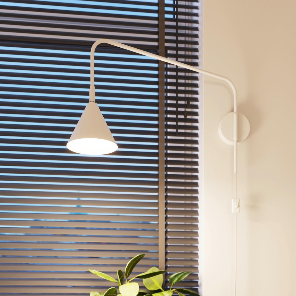 WANDLEUCHTE NOX 30/14/61 cm   - Weiß, KONVENTIONELL, Metall (30/14/61cm)