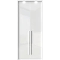 ORMAR SA KLASIČNIM VRATIMA  97/226/60 cm  - bela visoki sjaj/bela, Dizajnerski, pločasti materijal/plastika (97/226/60cm)