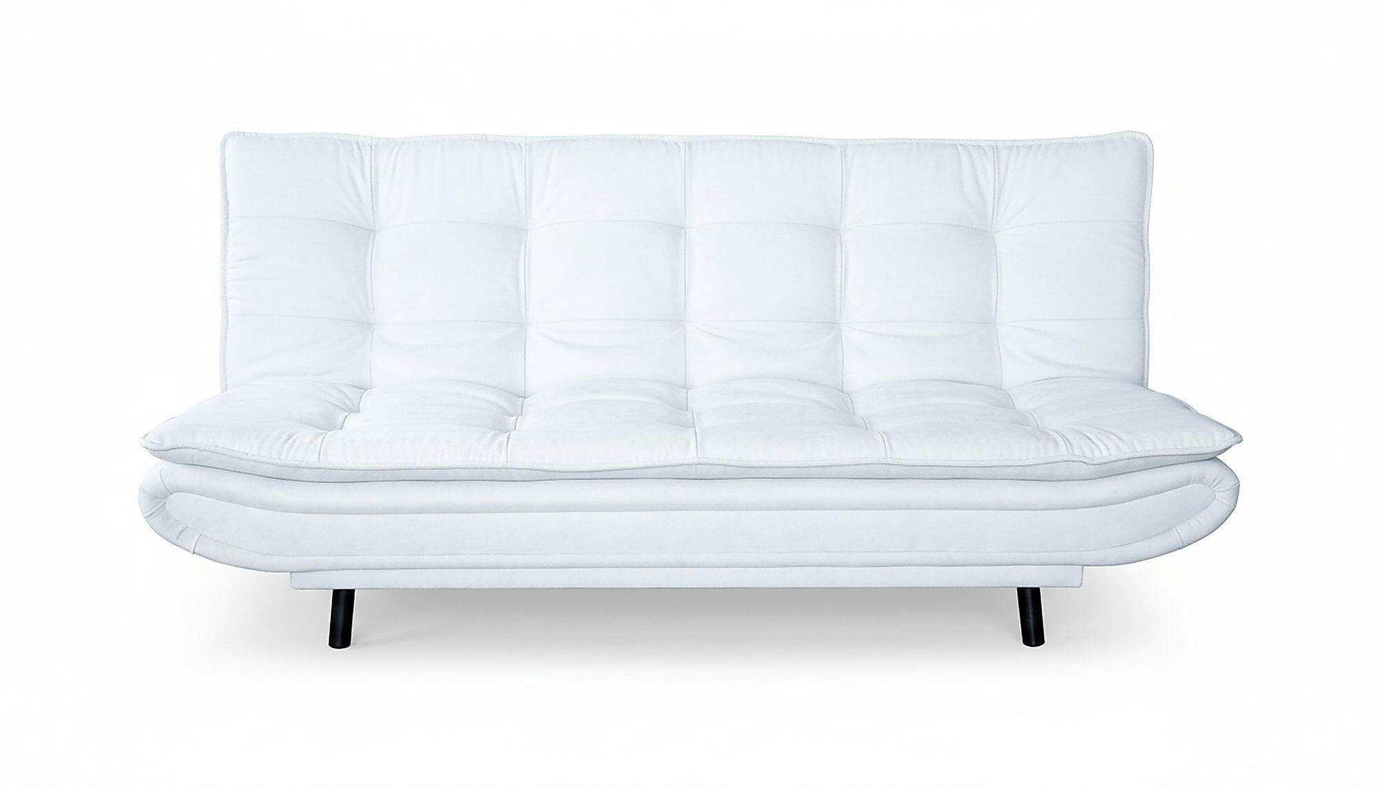 SCHLAFSOFA  in Mikrofaser, gesteppt Beige  - Beige/Schwarz, MODERN, Holz/Textil (194/100/90cm) - P & B