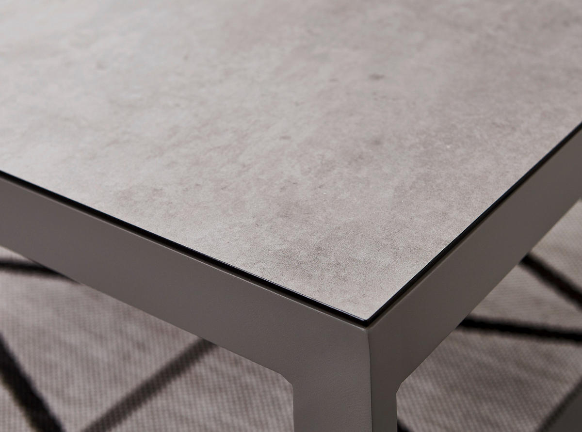 LOUNGEGARNITUR 180/248 cm Aluminium  - Hellgrau, Design, Glas/Textil (180/248cm) - Amatio