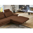 ECKSOFA in Echtleder Hellbraun  310/180 cm  - Hellbraun/Schwarz, Design, Leder/Metall (310/180cm) - Dieter Knoll