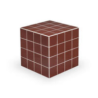 BEISTELLTISCH 41/41/41 cm Dunkelrot quadratisch  - Dunkelrot, Basics, Glas/Holzwerkstoff (41/41/41cm) - MID.YOU