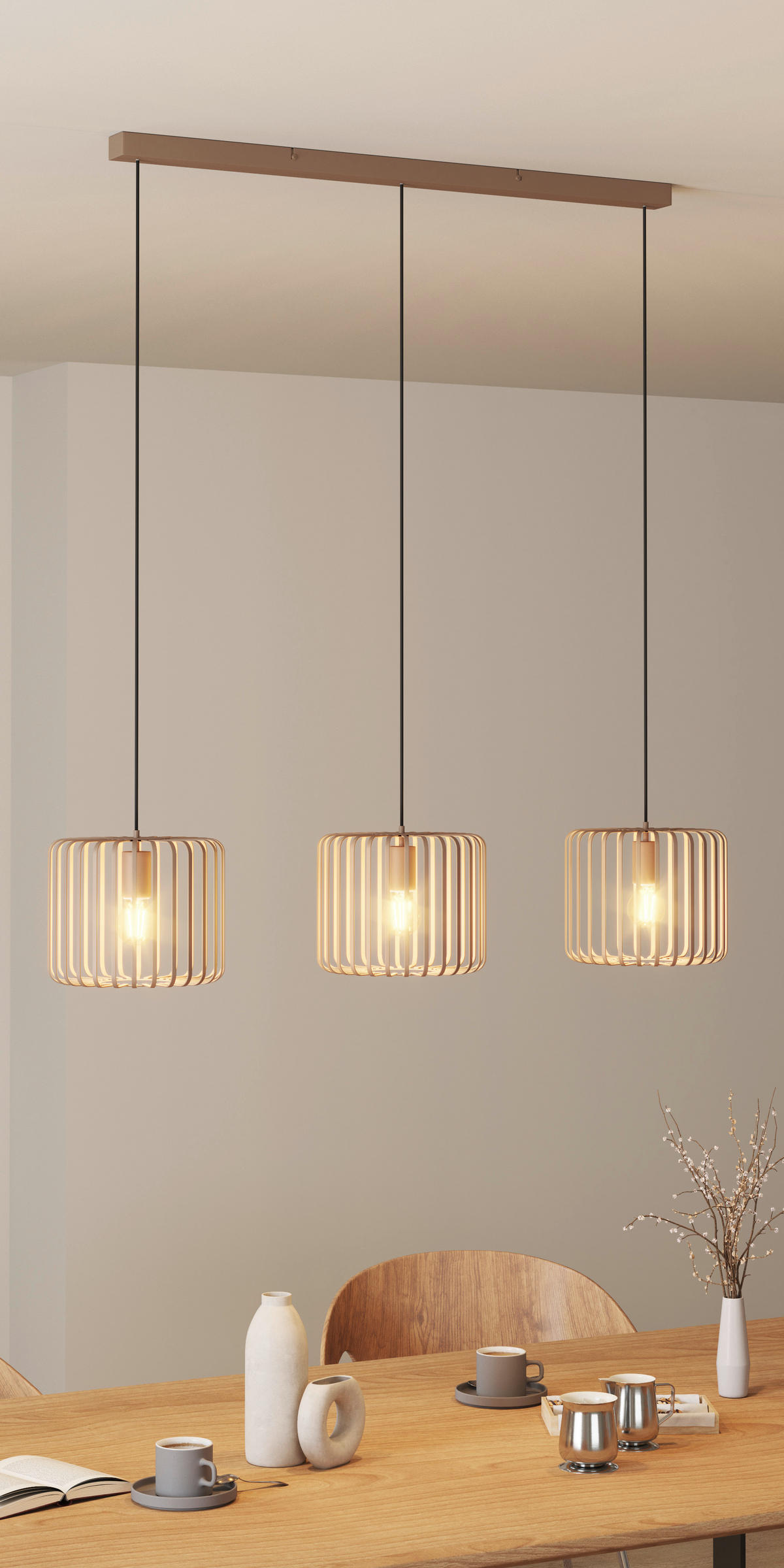 SVJETILJKA VISEĆA    110/25/120 cm    Coventry  - boje pijeska, Konvencionalno, metal (110/25/120cm) - Novel