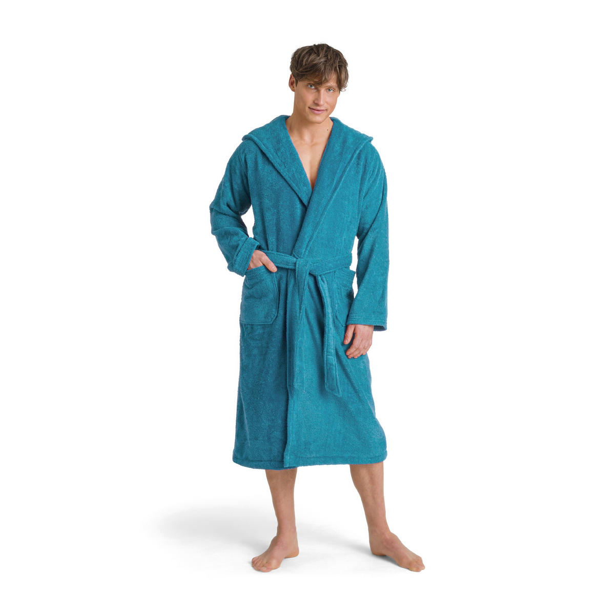BADEMANTEL XL Unisex  - Türkis, Basics, Textil (XLnull) - Moeve