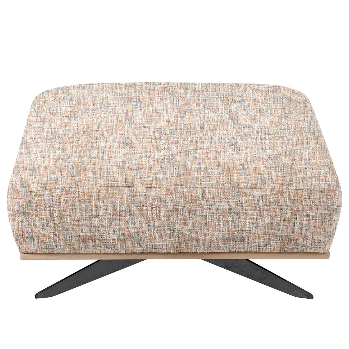 HOCKER in Textil Blau, Gelb, Rot, Weiß  - Blau/Gelb, Design, Holz/Textil (95/46/80cm) - Livetastic