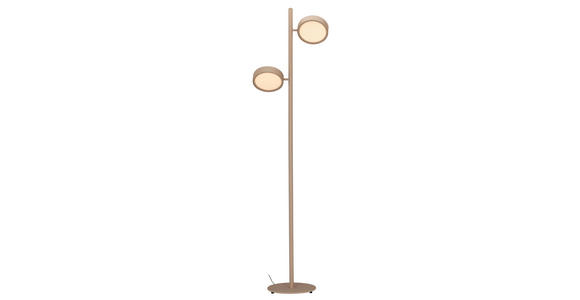 LED-STEHLEUCHTE Bellevue 43/28/162 cm   - Sandfarben, Design, Metall (43/28/162cm) - Dieter Knoll