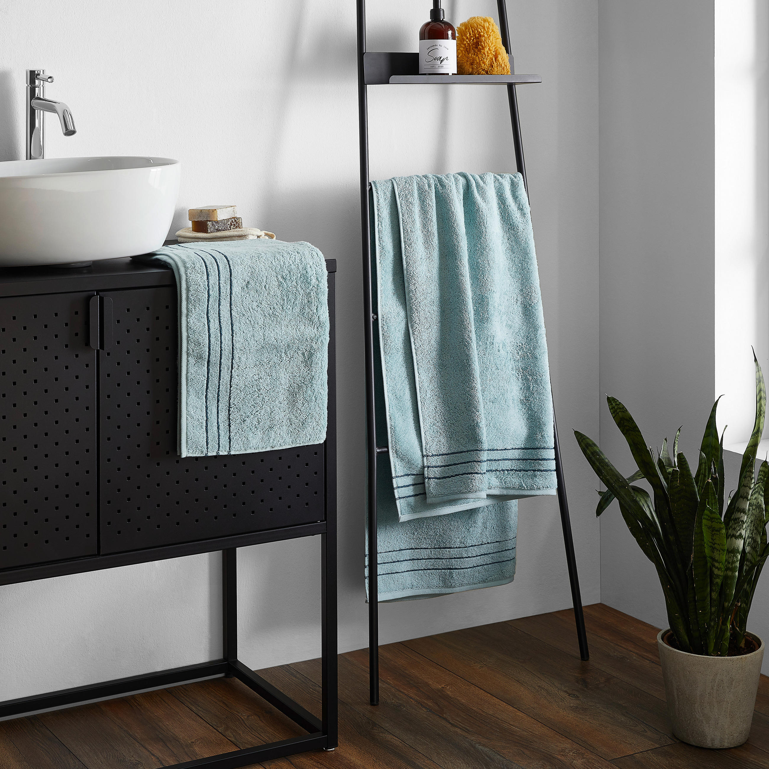 DUSCHTUCH 70/140 cm  - Grün, KONVENTIONELL, Textil (70/140cm) - Cawoe