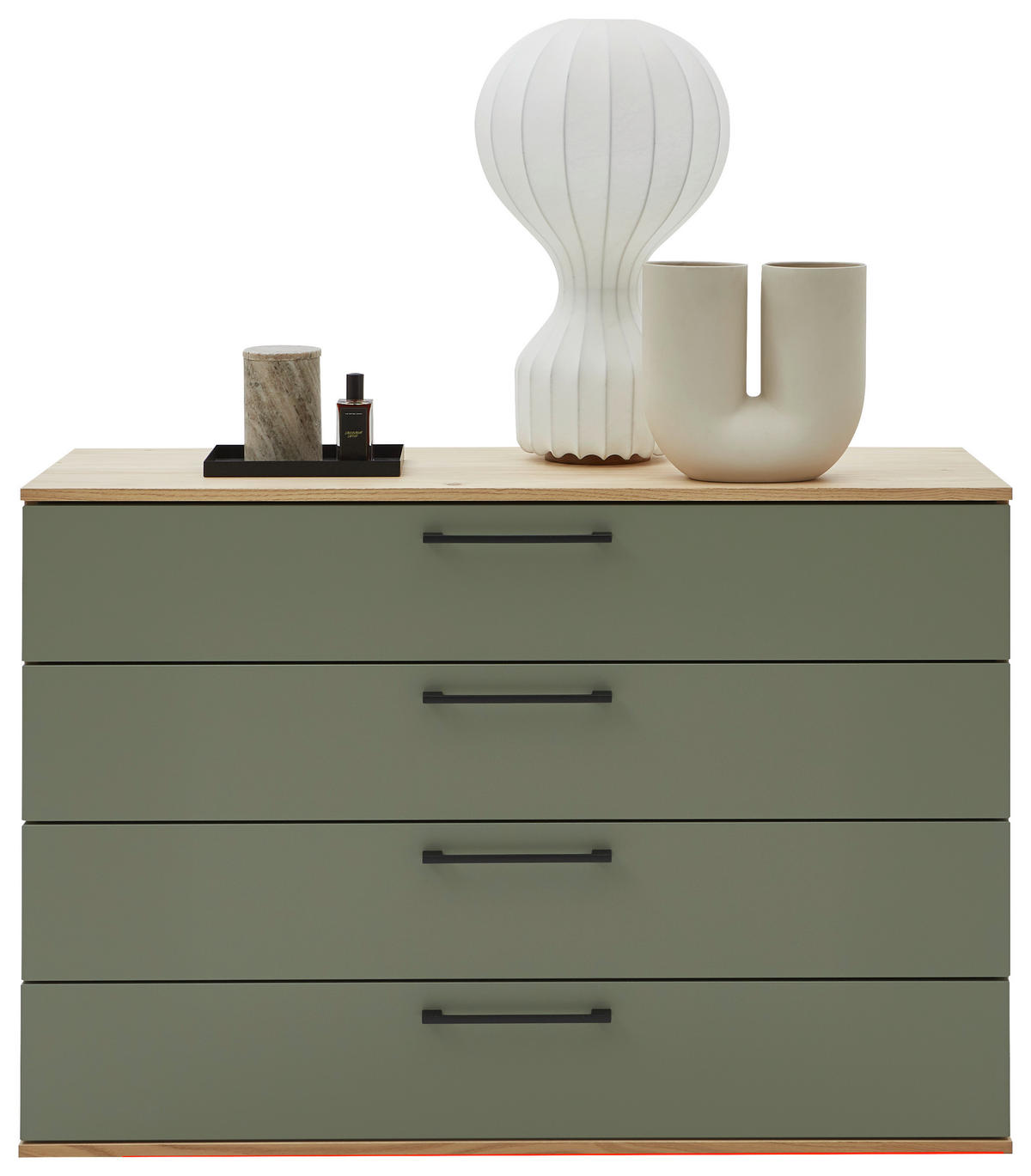 KOMMODE TOSCA  in 120/82,2/46 cm  - Eichefarben/Anthrazit, Design, Holzwerkstoff/Metall (120/82,2/46cm) - Dieter Knoll