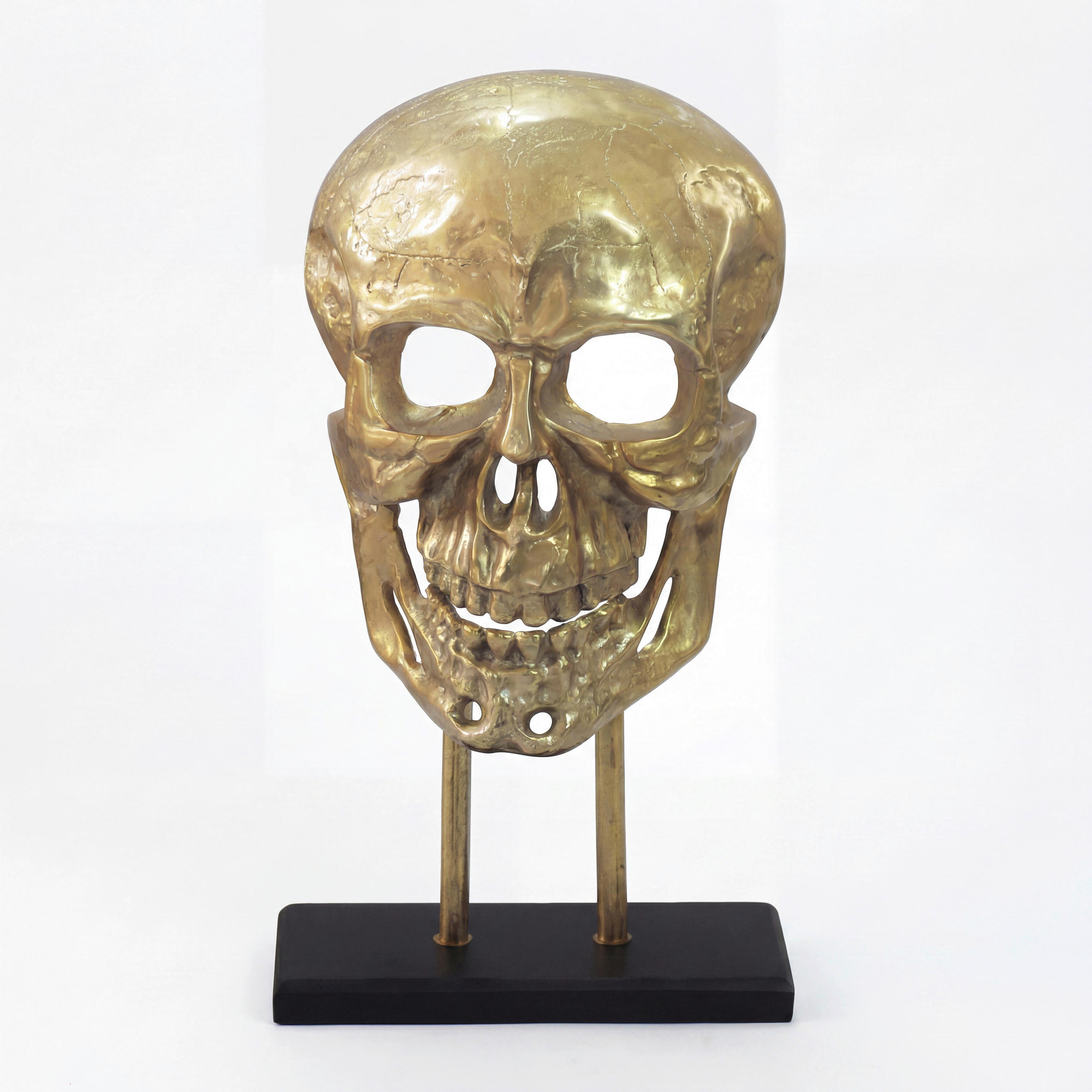 DEKOSCHÄDEL  - Goldfarben, Design, Metall (32,5/57/17cm) - Livetastic