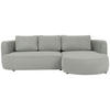 ECKSOFA in Webstoff Grau  - Schwarz/Grau, Modern, Kunststoff/Textil (284/183cm) - Welnova