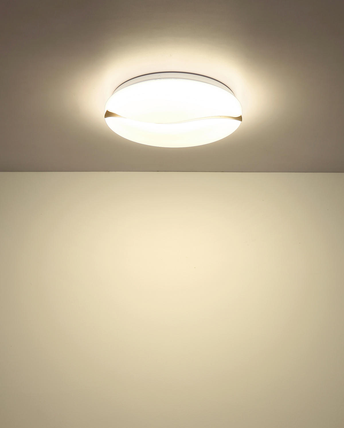 STROPNÍ LED SVÍTIDLO, 33/7 cm  - bílá/hnědá, Basics, kov/dřevo (33/7cm) - Globo