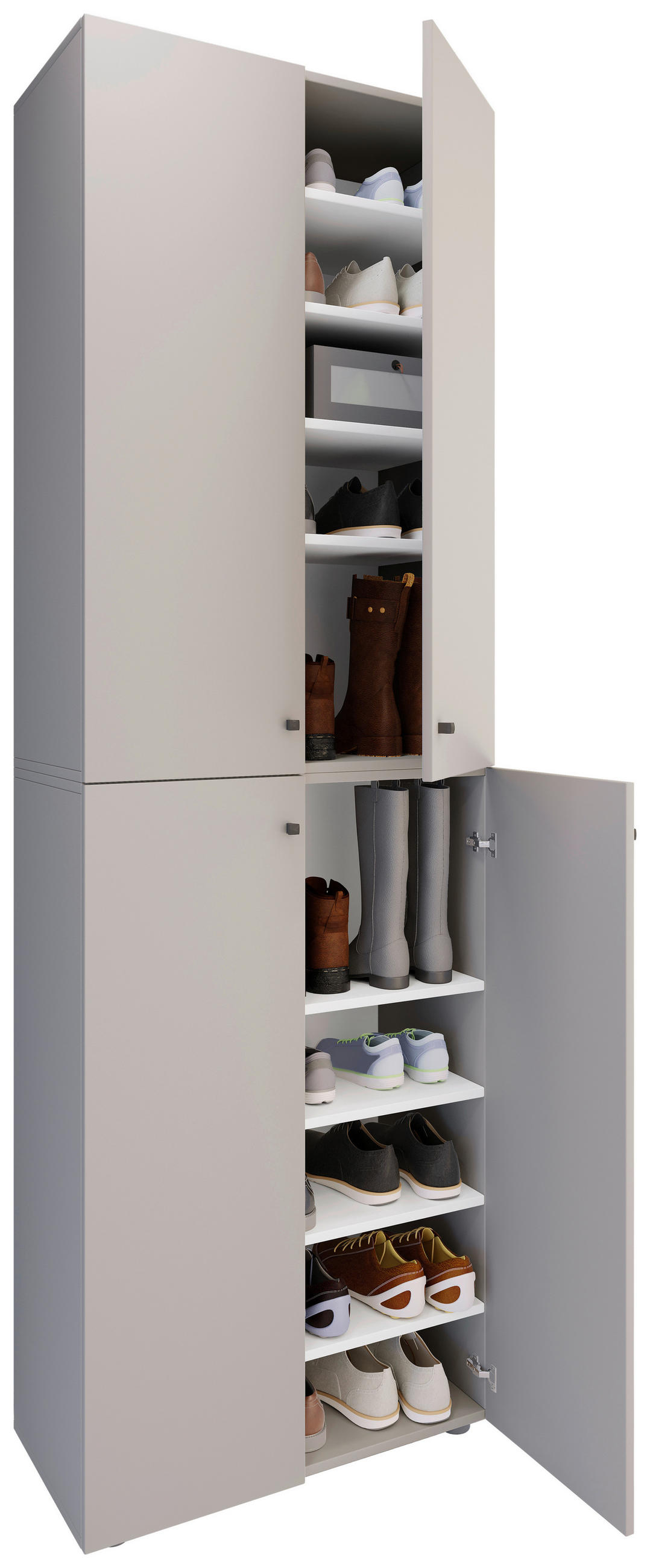 SKOSKÅP Lona  i 70/220/40 cm  - silver/grå, Design, trämaterial/plast (70/220/40cm) - MID.YOU
