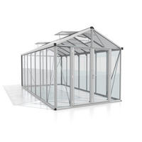 GEWÄCHSHAUSBAUSATZ - Alufarben, Basics, Glas/Kunststoff (258/250/540cm)