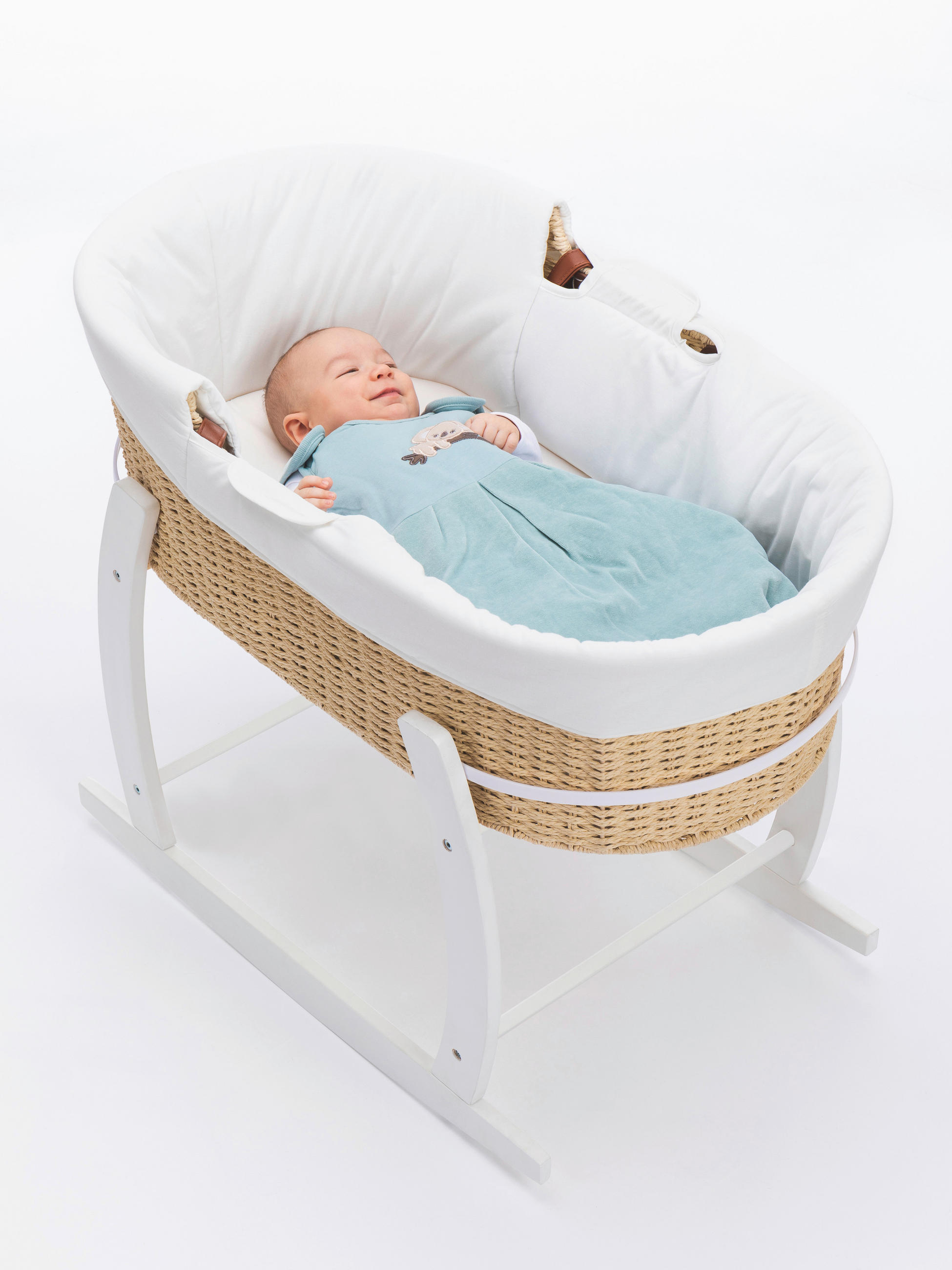 MOSESKORB SET Moseskorb  Naturfarben, Weiß  - Naturfarben/Weiß, Basics, Papier/Textil (88/30/48cm) - Fillikid