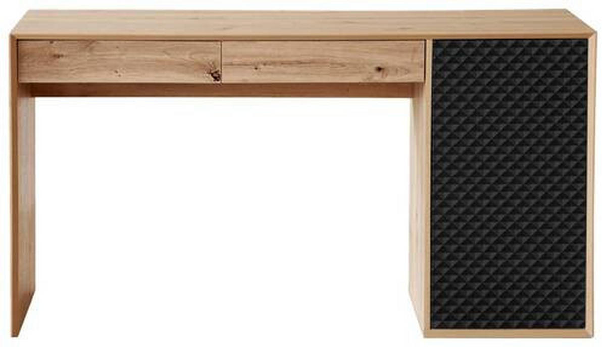 SCHREIBTISCH 140/60/75 cm  in Schwarz, Eiche Artisan  - Schwarz/Eiche Artisan, Design, Holzwerkstoff (140/60/75cm) - Hom`in