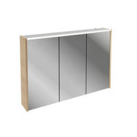 SPIEGELSCHRANK 100/68,3/16,5 cm  - Eichefarben/Silberfarben, MODERN, Glas/Holzwerkstoff (100/68,3/16,5cm) - Voleo