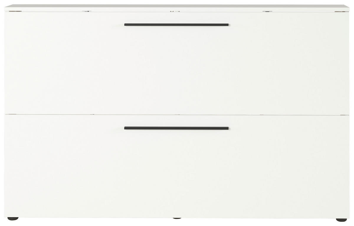 SCHUHKIPPER  in 140/85/19 cm  - Weiss/Schwarz, Basics, Holzwerkstoff/Kunststoff (140/85/19cm)