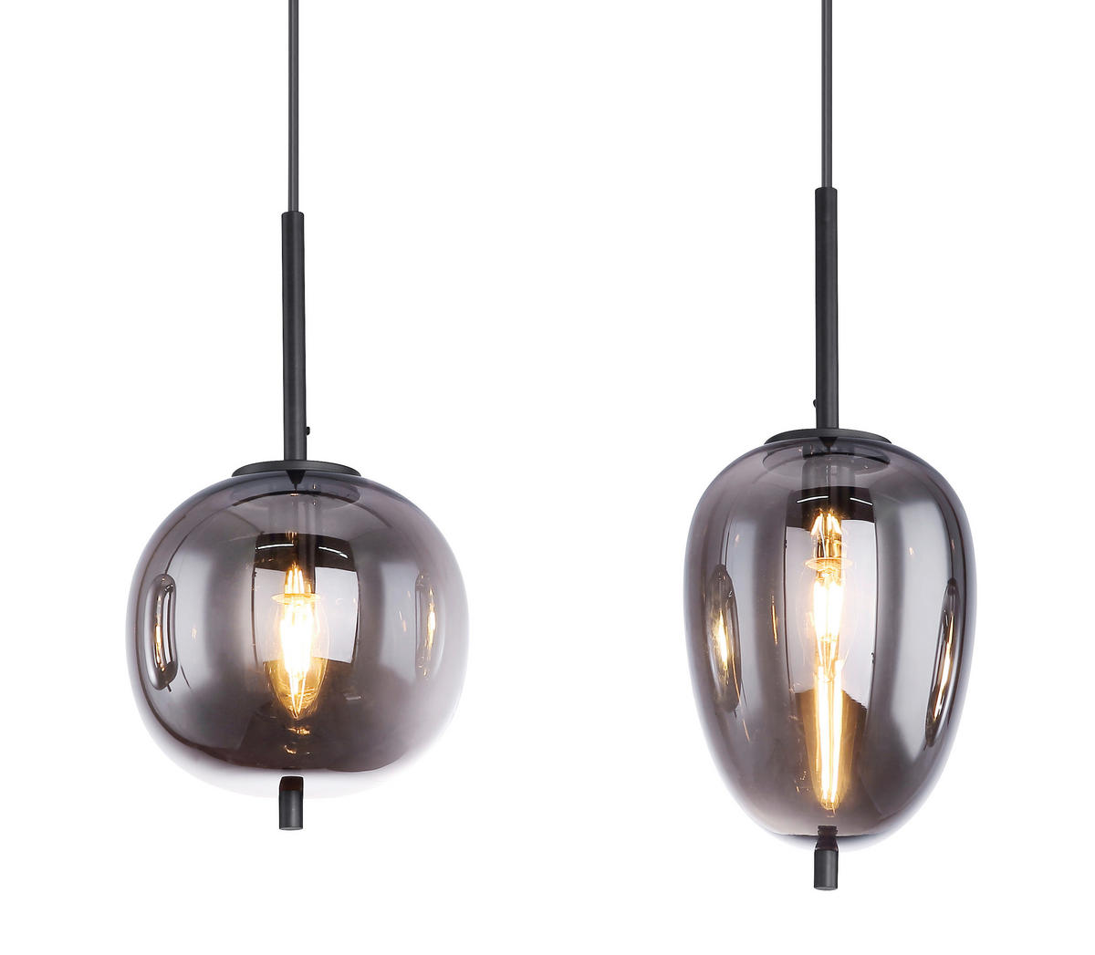ZÁVĚSNÉ SVÍTIDLO, 100/18,5/120 cm  - černá, Basics, kov/sklo (100/18,5/120cm) - Globo