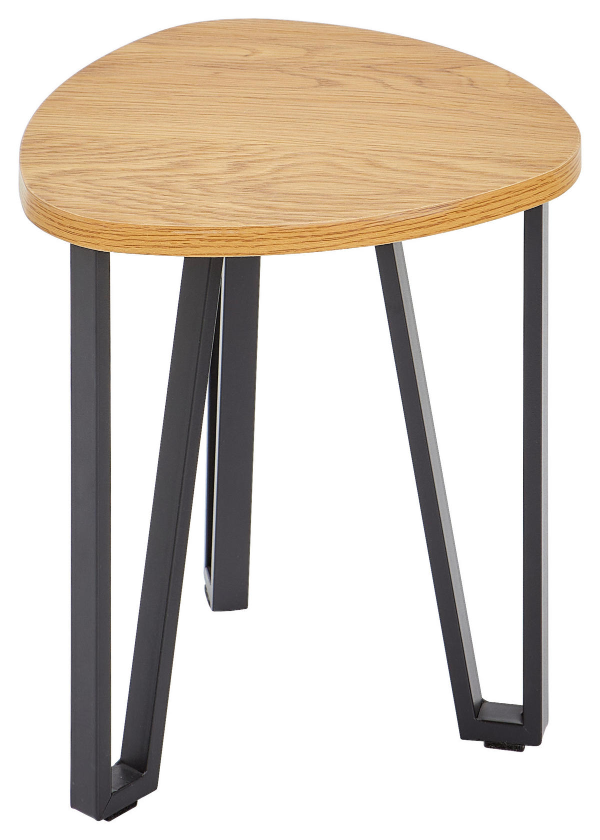 SET MIZIC, črna, barve hrasta  - črna/barve hrasta, Design, kovina/leseni material - P & B