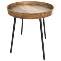 MIZICA, črna, barve hrasta  - črna/barve hrasta, Moderno, kovina/leseni material (40/45cm) - Xora