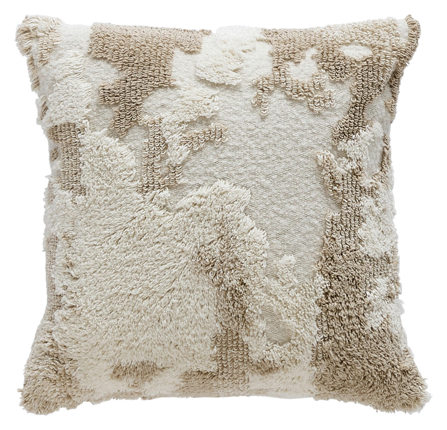 DEKORAČNÝ VANKÚŠ 45/45 cm - krémová/béžová, textil (45/45cm) - Novel