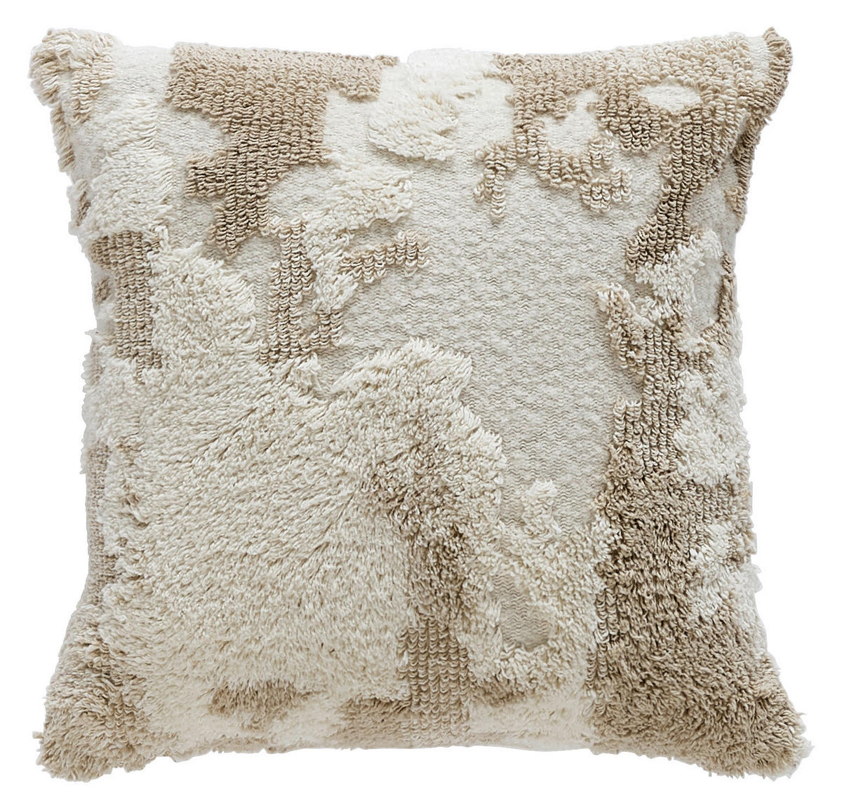 DEKORAČNÝ VANKÚŠ 45/45 cm - krémová/béžová, textil (45/45cm) - Novel