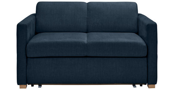 SCHLAFSOFA  in Flachgewebe Dunkelblau  - Buchefarben/Naturfarben, KONVENTIONELL, Holz/Textil (144/81/97,5cm) - Carryhome