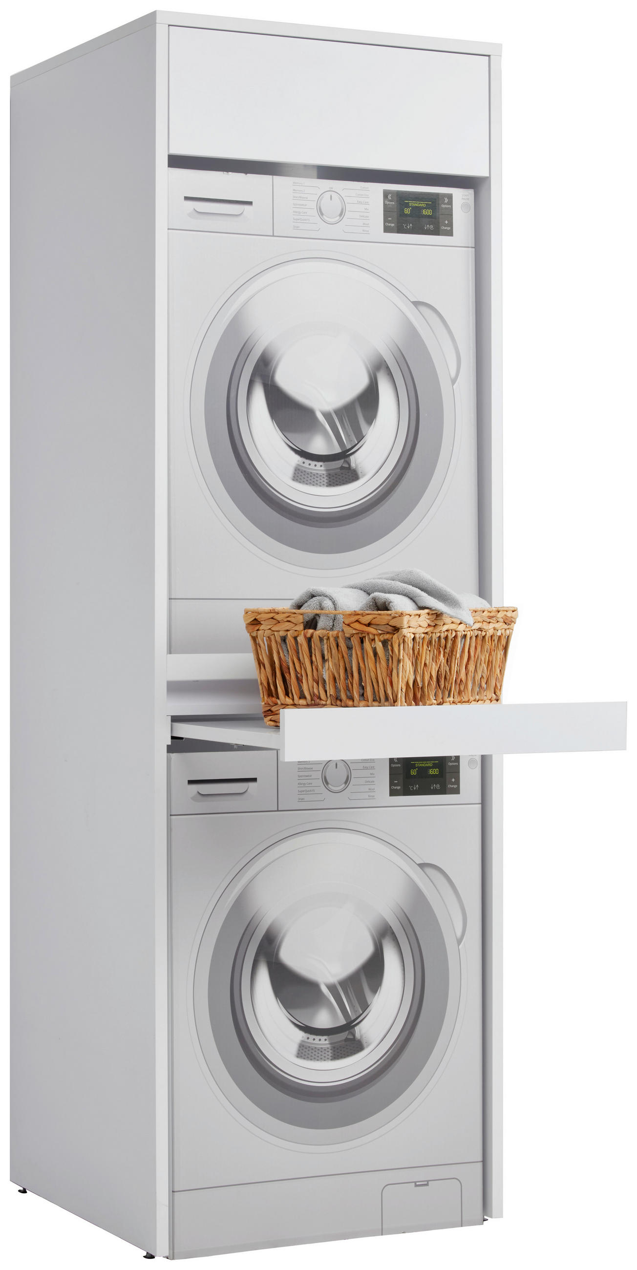 WASCHMASCHINENSCHRANK 67,5/210/67,5 cm  in Weiß  - Weiß, Basics, Holzwerkstoff (67,5/210/67,5cm) - Xora