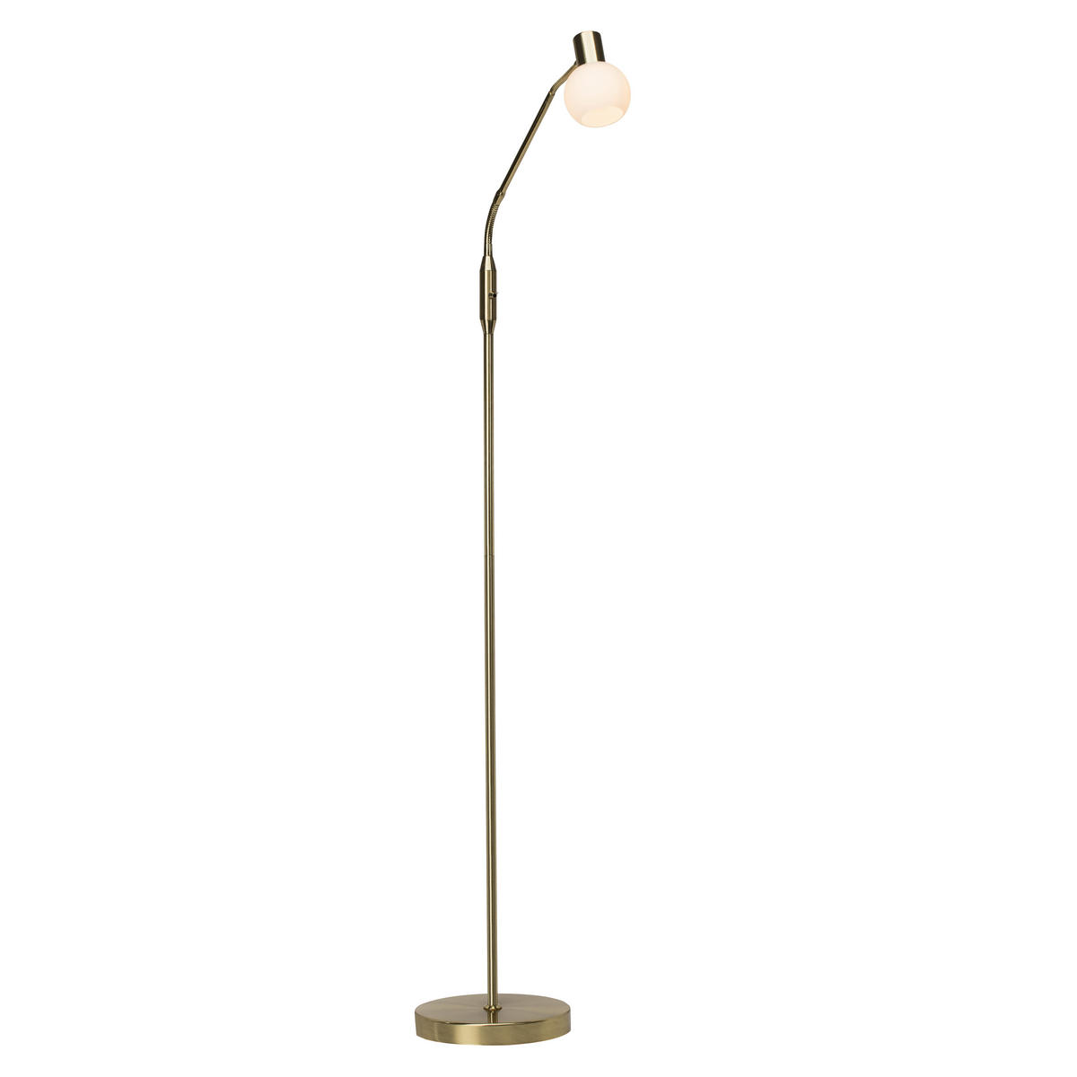 STEHLEUCHTE - Weiss/Messingfarben, Basics, Glas/Metall (140/22,5/60cm) - Brilliant