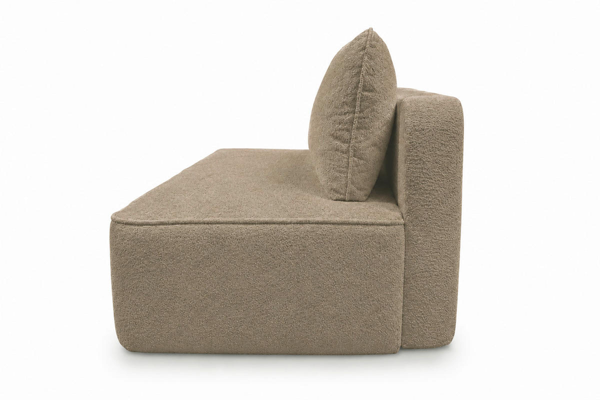 SCHLAFSOFA FREDO Bouclé Hellbraun  inkl.  - Hellbraun/Schwarz, Design, Kunststoff/Textil (212/93/100cm) - MID.YOU