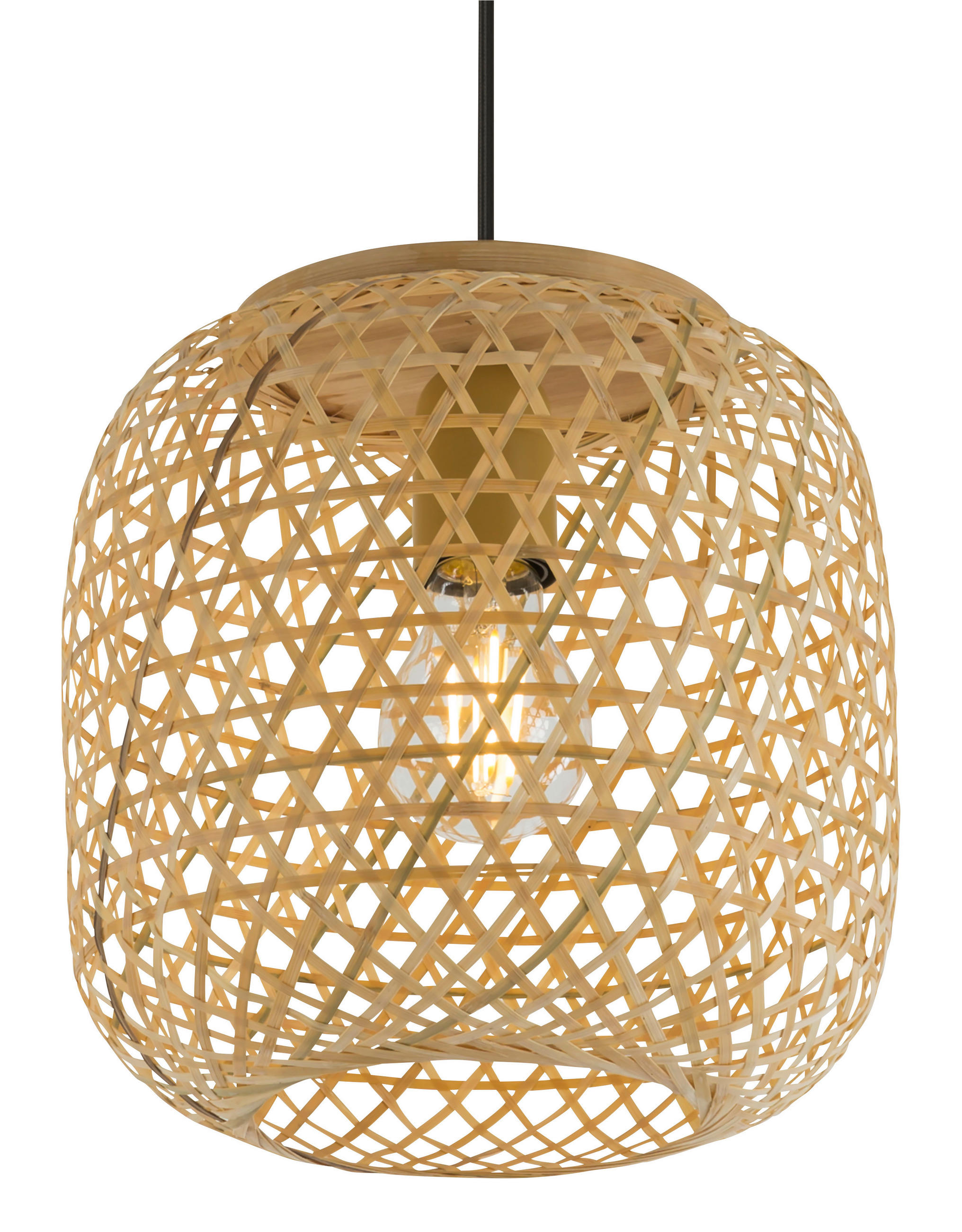 HÄNGELEUCHTE 23/135 cm - Naturfarben, Natur, Naturmaterialien (23/135cm) - Globo