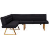 ECKBANK in Holz, Textil Anthrazit, Eichefarben  - Eichefarben/Anthrazit, Konventionell, Holz/Textil (170/230cm) - Moderano