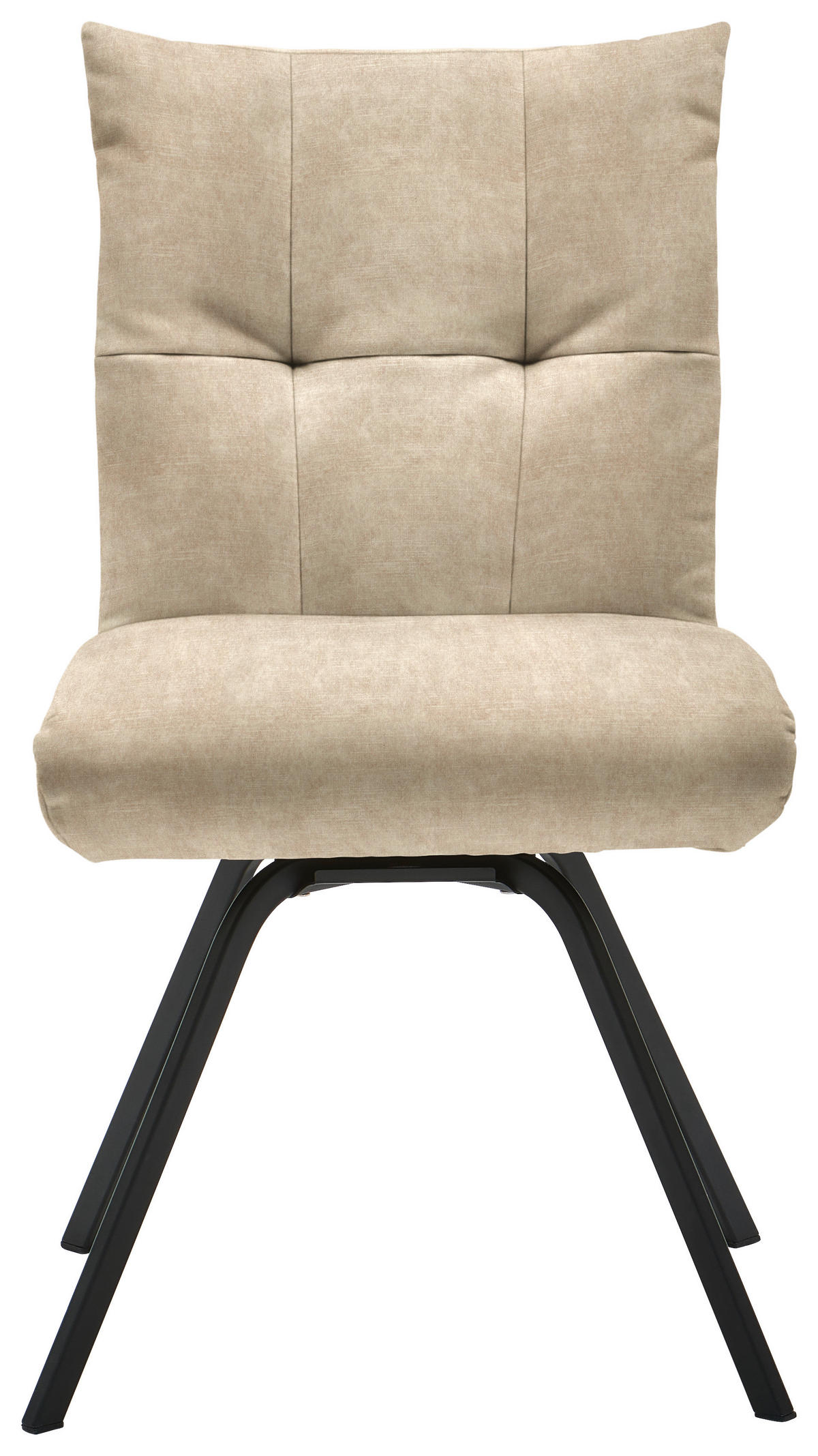 STUHL  in Velours Textil  - Hellbraun/Schwarz, Design, Textil/Metall (50/84/68cm) - Welnova