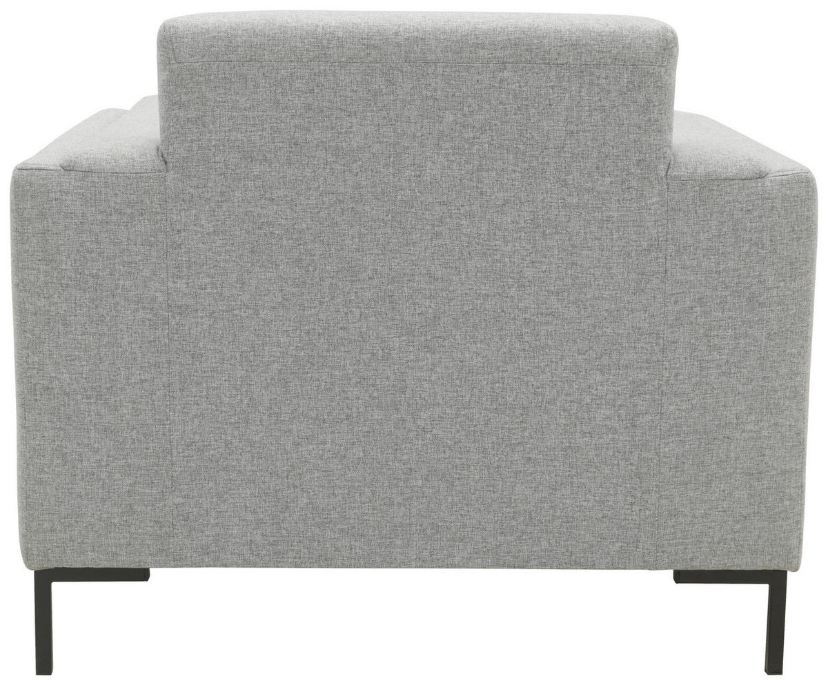 SESSEL in Webstoff Silberfarben  - Silberfarben/Schwarz, Design, Textil/Metall (97/82/90cm) - LOOKS by W.Joop