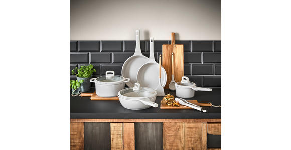 KOCHTOPFSET 8-teilig - Klar/Beige, Basics, Glas/Holz - Homeware Profession.