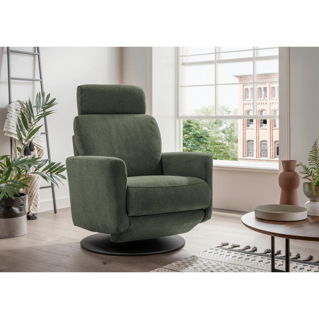 Thumbnail - Livetastic Relaxsessel, Dunkelgrün, Textil, Uni, 77x105x87-154 cm, Made in EU, Stoffauswahl, Relaxfunktion, Sitzfläche 3...