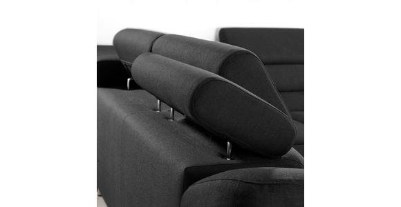 ECKSOFA  in Webstoff Schwarz  280/235 cm  - Schwarz, Design, Textil/Metall (280/235cm) - Hom`in