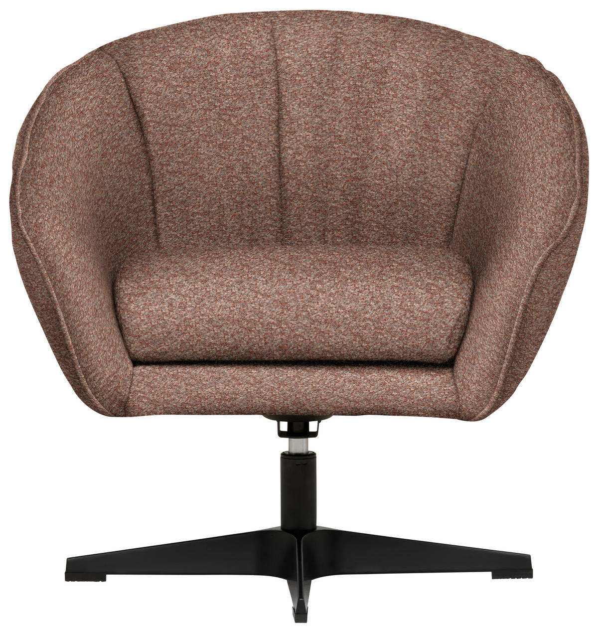 SESSEL in Bouclé Rosa  - Schwarz/Rosa, Design, Textil/Metall (80/78/80cm) - Stylife