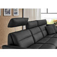 ECKSOFA in Echtleder Anthrazit  300/157 cm  - Anthrazit/Schwarz, Design, Leder/Metall (300/157cm) - Dieter Knoll